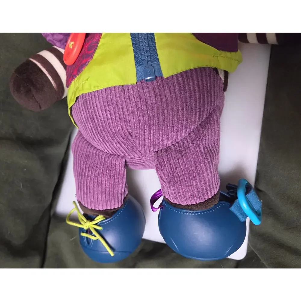 B. Toys Zebb Zebra Giggly Zippies Developmental Plush Sensory Learning Toy